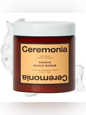 Ceremonia Papaya Scalp Scrub Exfoliating Shampoo Treatment